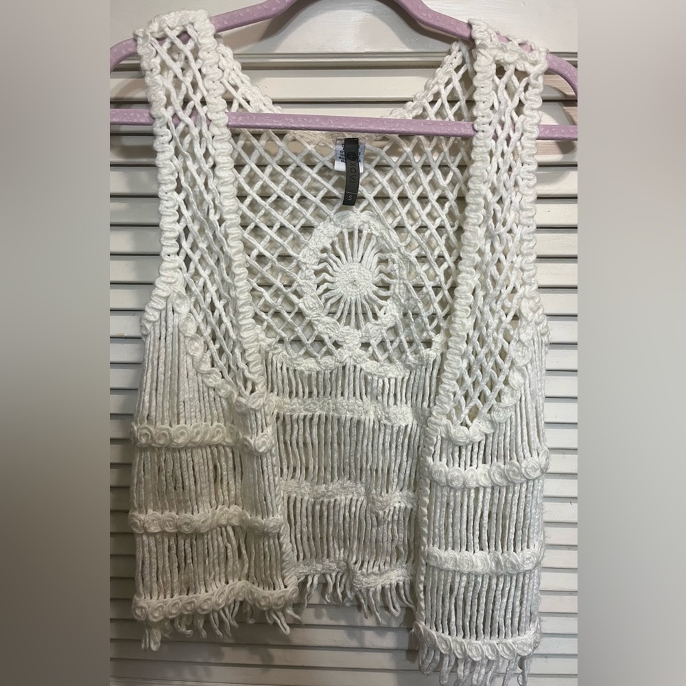 XCVI crocheted vest